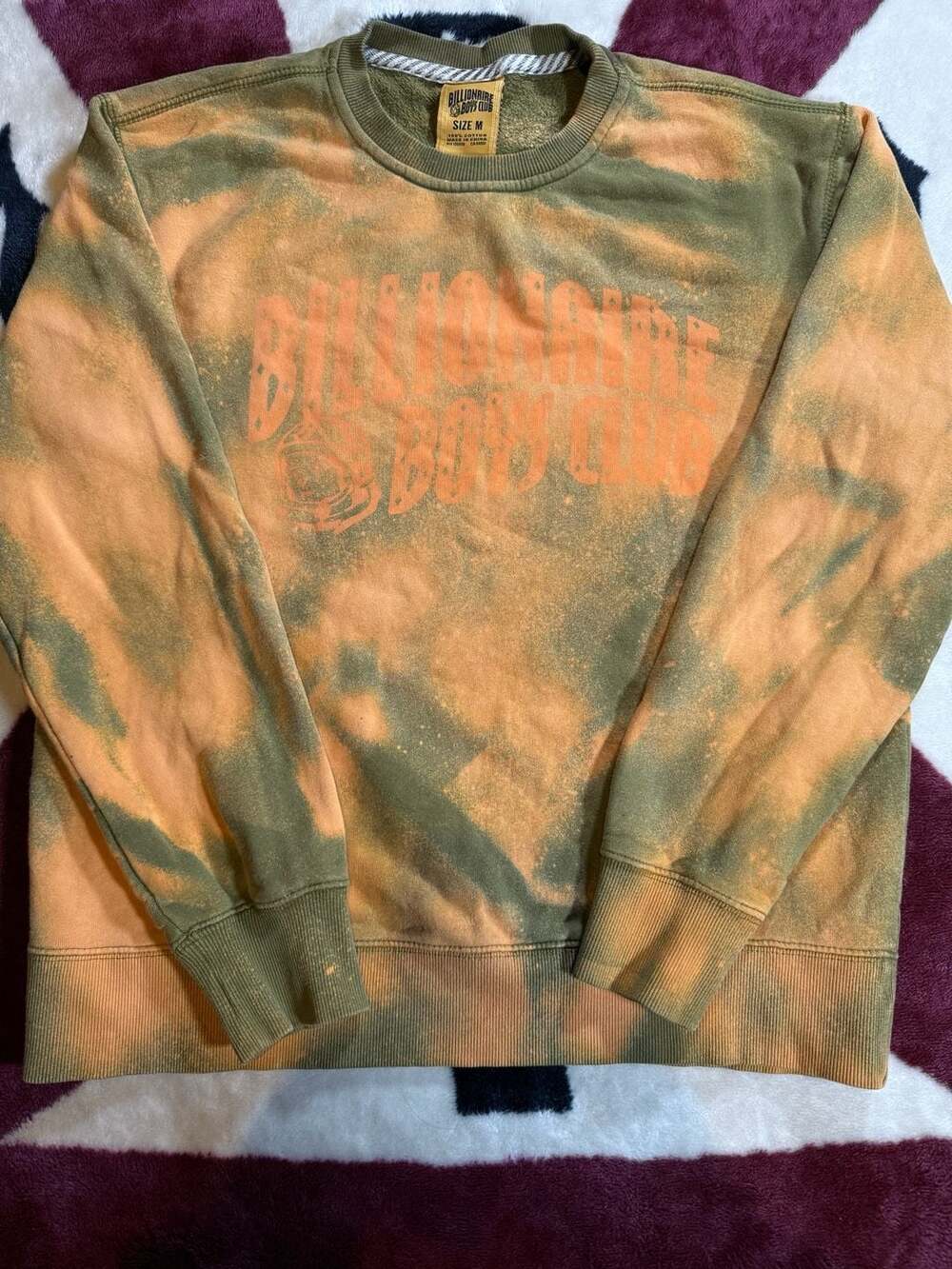 Billionaire Boys Club Astronaut Logo Acid Wash Crewneck Sweatshirt
